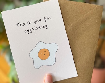 Funny Thank You Card with Kraft Envelope