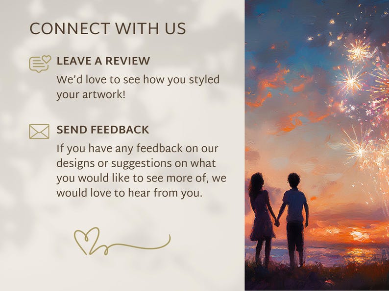 TABLET WALLPAPER, Couple Enjoying 4th July Fireworks at Sunset Art, Ios ...