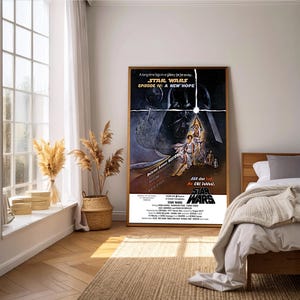 Vintage Star Wars Poster: A New Hope Fan Art Print - Retro Sci-Fi Decor