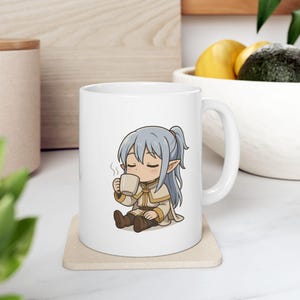 Frieren Kaffeetasse – Premium-Anime-Tasse im Cartoon-Stil | Perfektes Geschenk für Anime-Fans