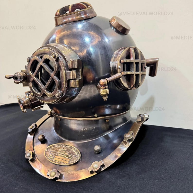 Brass US Navy Mark V Diving Helmet Replica: Nautical Home Decor - Etsy