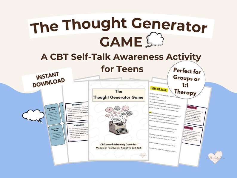 CBT Reframing Game for Teens: Thought Generator, Coping Skills ...