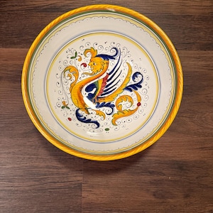Fima Deruta Raffaellesco Dragon Ceramic Bowl - Hand Painted - Italy