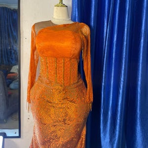 Africa Lace Dress. Mermaid Asoebi dress/Iso Ebo African wedding Party Dress/Prom Dress/Wedding/Nigeria Wedding Dress