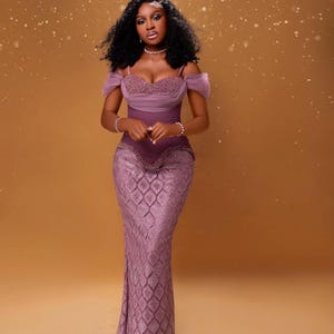 Africa Lace Dress. Mermaid Asoebi dress/Iso Ebo African wedding Party Dress/Prom Dress/Wedding/Nigeria Wedding Dress