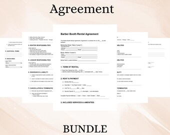 Barber Booth Rental Agreement | Salon Booth Lease Contract | Editable DOC PDF