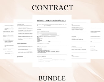 Property Management Contract Template | Editable Real Estate Agreement | DOC & PDF
