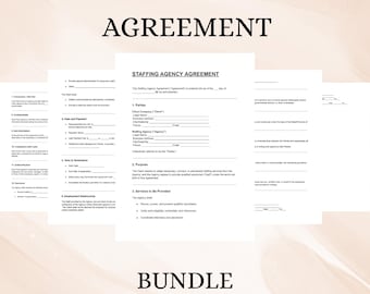 Staffing Agency Agreement Template | Editable Employment Contract | DOC & PDF