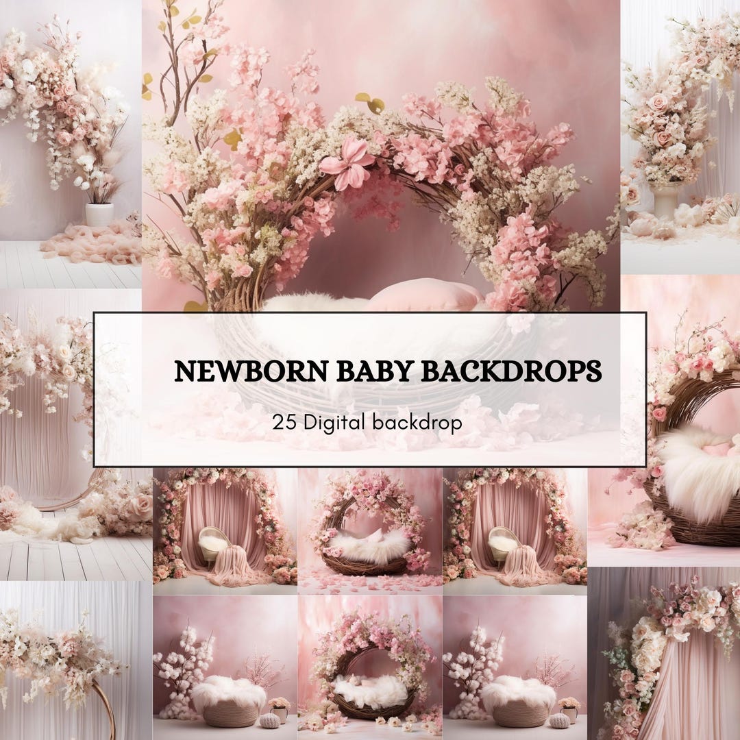 Newborn Baby Backdrops | Soft Neutral Nursery Photography Backgrounds ...