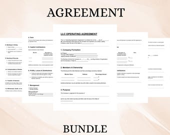 LLC Operating Agreement Template | Editable Business Contract | DOC & PDF