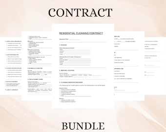 Residential Cleaning Contract | House Cleaning Service Agreement | Editable DOC PDF