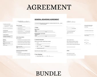 General Boarding Agreement Template | Editable Contract DOC & PDF