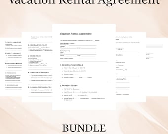 Contrat de location saisonnière | Modèle de contrat de location à court terme | DOC PDF modifiable