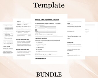 Makeup Artist Agreement Template | Beauty Service Contract | Editable DOC PDF