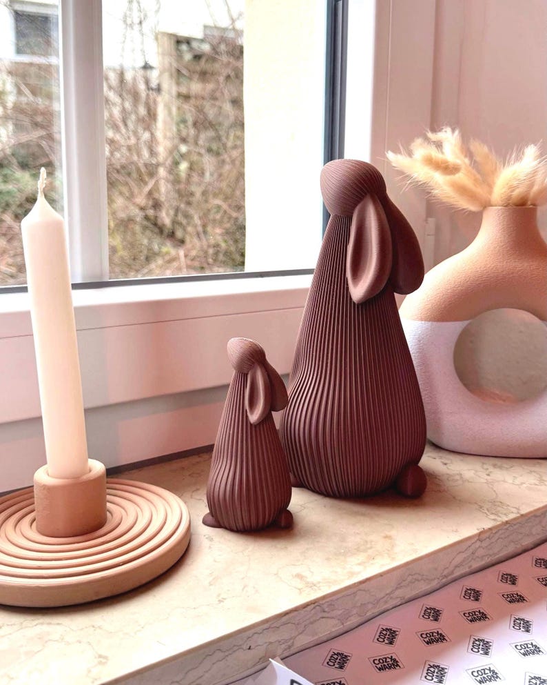 Minimalistischer Osterhase – Moderne Deko für Frühling und Ostern – 3D Druck image 2