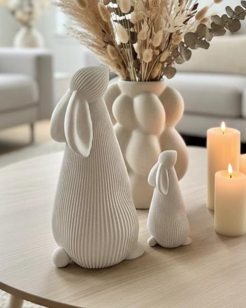Minimalistischer Osterhase – Moderne Deko für Frühling und Ostern – 3D Druck image 7