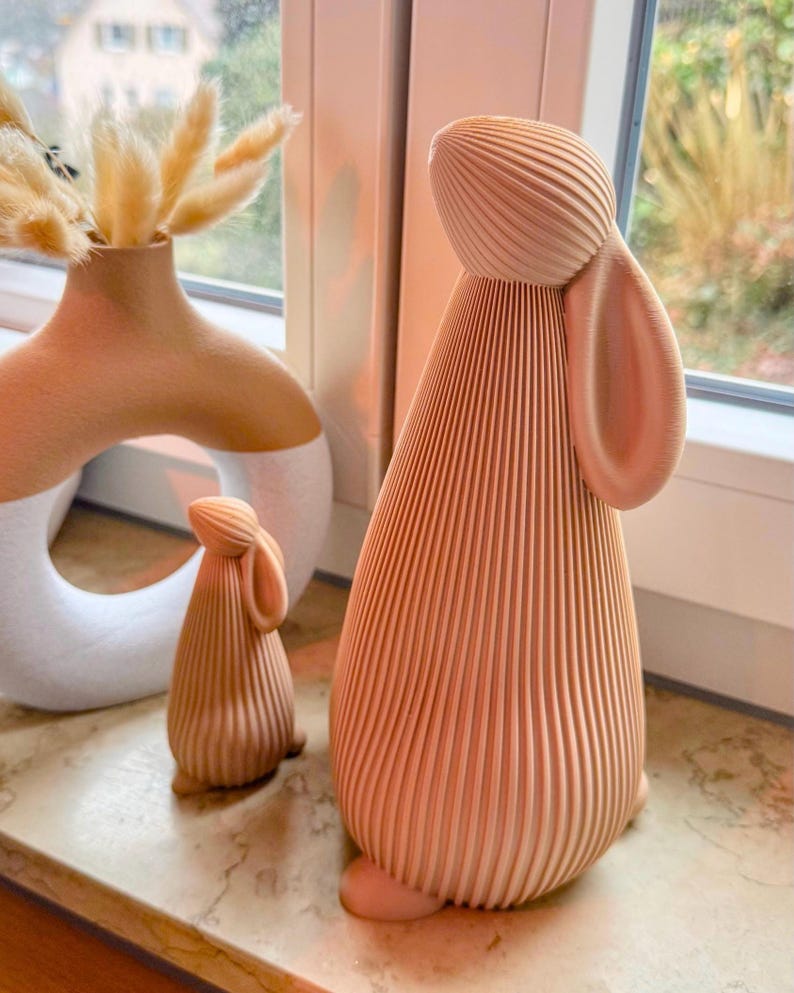 Minimalistischer Osterhase – Moderne Deko für Frühling und Ostern – 3D Druck image 4