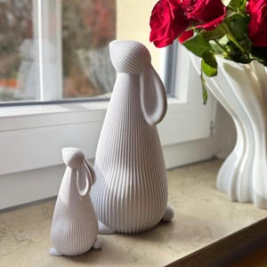 Minimalistischer Osterhase – Moderne Deko für Frühling und Ostern – 3D Druck image 3