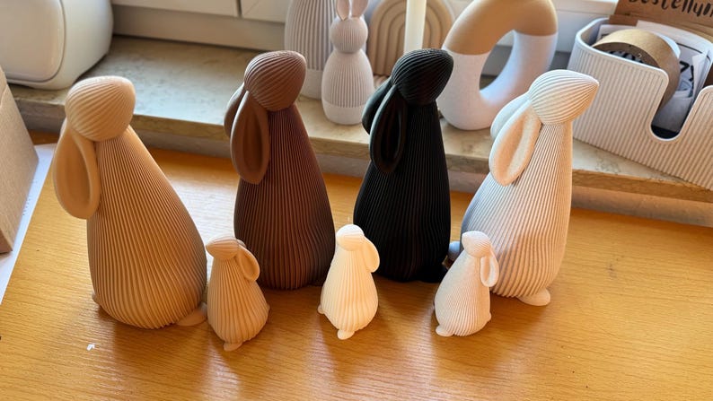 Minimalistischer Osterhase – Moderne Deko für Frühling und Ostern – 3D Druck image 14
