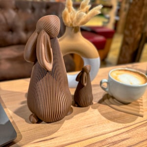 Minimalistischer Osterhase – Moderne Deko für Frühling und Ostern – 3D Druck image 1