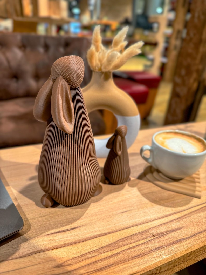 Minimalistischer Osterhase – Moderne Deko für Frühling und Ostern – 3D Druck image 1