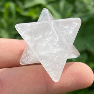 1.5&quot;+ Natural Clear Quartz Merkaba Star,Crystal,Quartz,Crystal Quartz,Merkaba,Star,Merkaba Star,Crystal Gifts,Home Decoration 1PC
