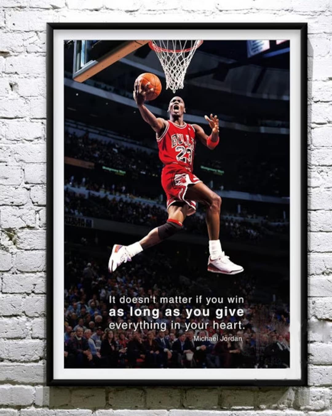 Michael Jordan Framed Wall Art Michael Jordan it Etsy