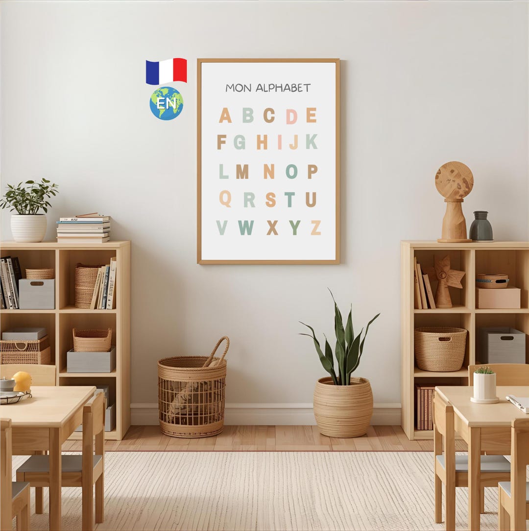 Montessori Alphabet Poster Printable or Sent – ABC Chart for Kids ...