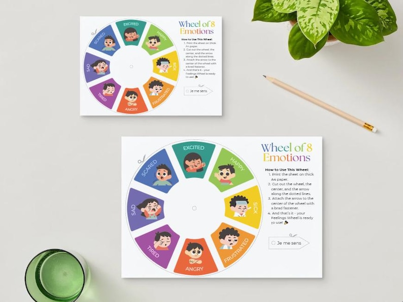 Printable Kids Feelings Wheel – Customizable Emotion Chart PDF ...