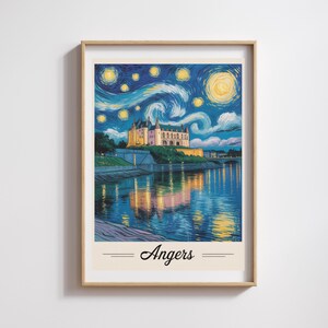 Angers-Poster – Sternennacht im Van-Gogh-Stil
