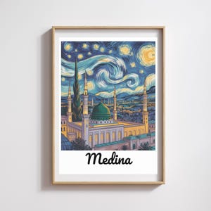 Affiche Medina  – Style Van Gogh Nuit étoilée