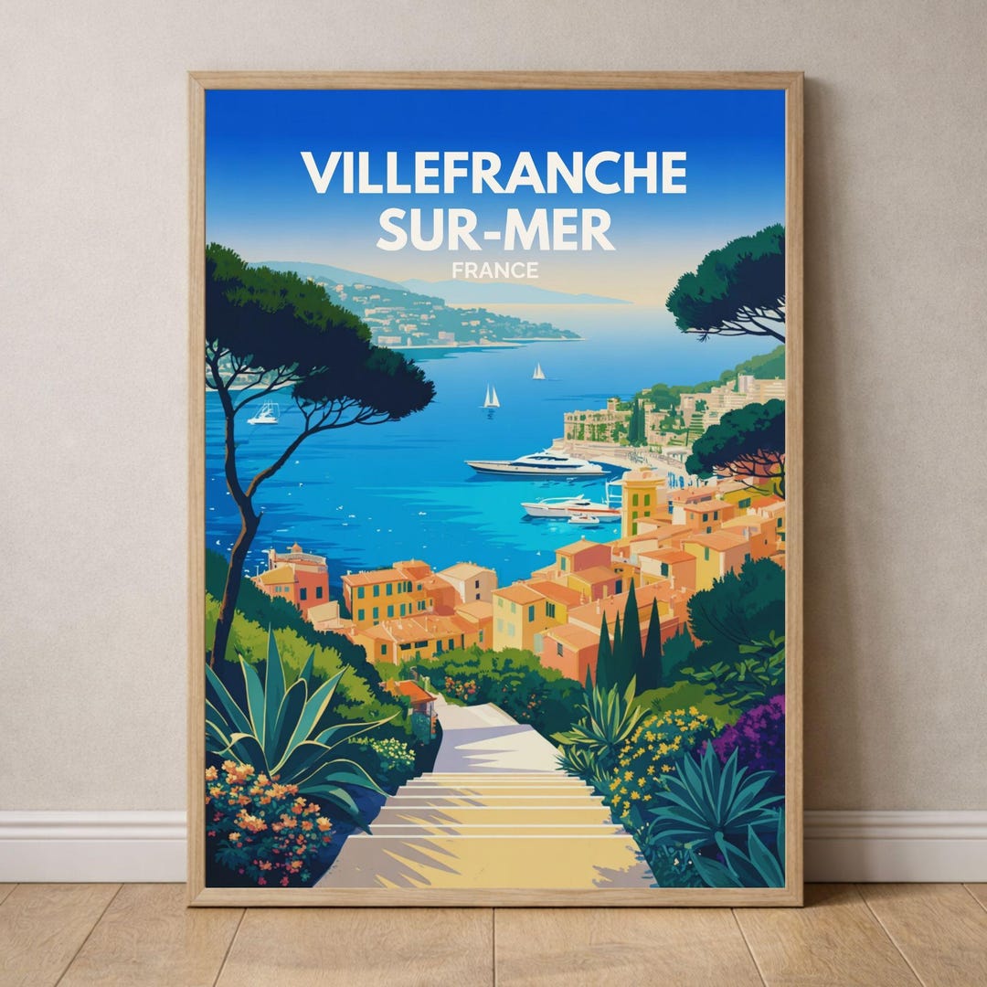 Villefranche-sur-mer Poster | France Poster | Riviera Coast Port Wall ...