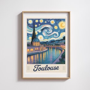 Toulouse Poster – Sternennacht im Van Gogh-Stil