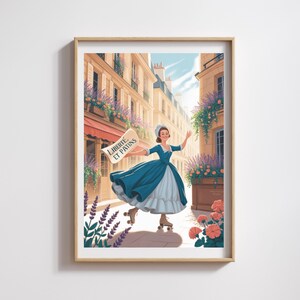 Manifesto "Libertà e Pattini" – Illustrazione di Olympe de Gouges Modern – Arte femminista vintage e pop