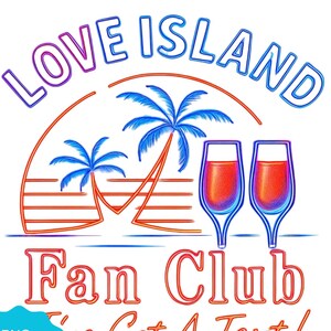 Love Island Fanclub, Love Island 2025, Love Island Digitaler Download, Neon Download, Ich habe einen Text! PNG digitaler Download