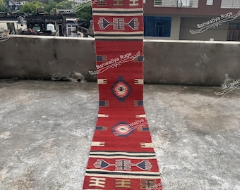 Handmade Wool Jute Kilim Runner Rug Kilim Area Rug Flatweave Navajo Rug Handwoven Large Rug Bohemian Rug Living Room Rug Outdoor