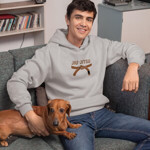 Jiu-Jitsu Brown Belt Hoodie, Martial Arts Unisex Sweatshirt, BJJ Training Apparel, Grappling Gift, Combat Sports Clothing
