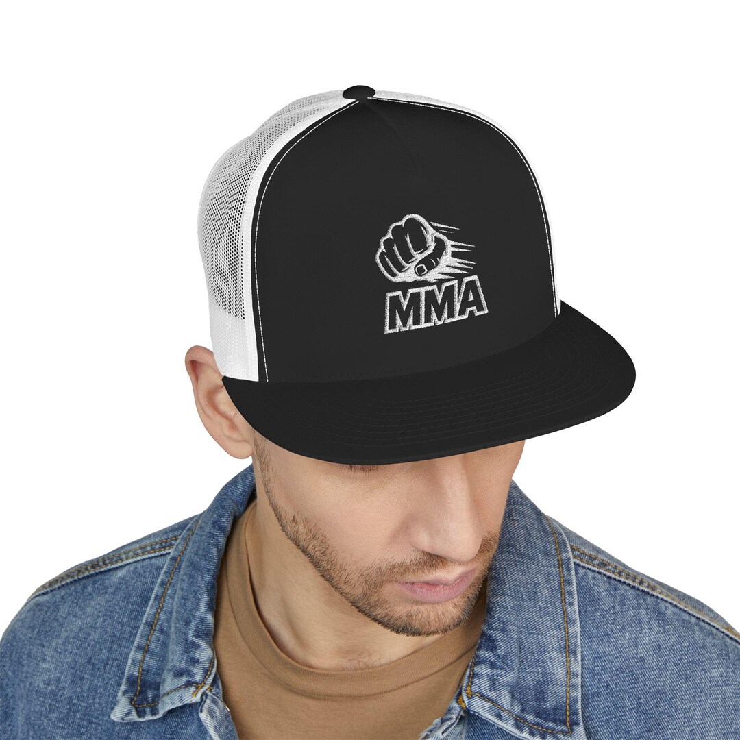 Embroidered MMA 5 Panel Trucker Cap, Fight Club Hat, Boxing Fan Dad Cap ...