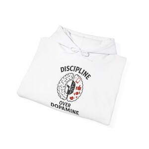 Discipline Over Dopamine Hoodie, Motivational Sweatshirt for Gym Lovers, Inspirational Gift for Fitness Enthusiasts, Cozy Casual Wear