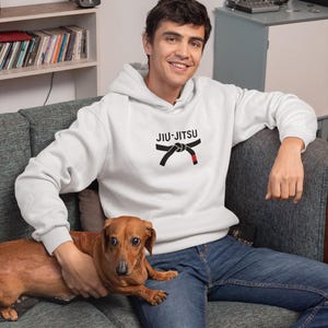 Jiu-Jitsu Black Belt Hoodie, Martial Arts Unisex Sweatshirt, BJJ Training Apparel, Grappling Gift, Combat Sports Clothing