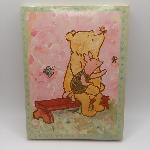 Vintage Disney Winnie the Pooh & Piglet Stationery Box Set 7 Cards 7 Envelopes