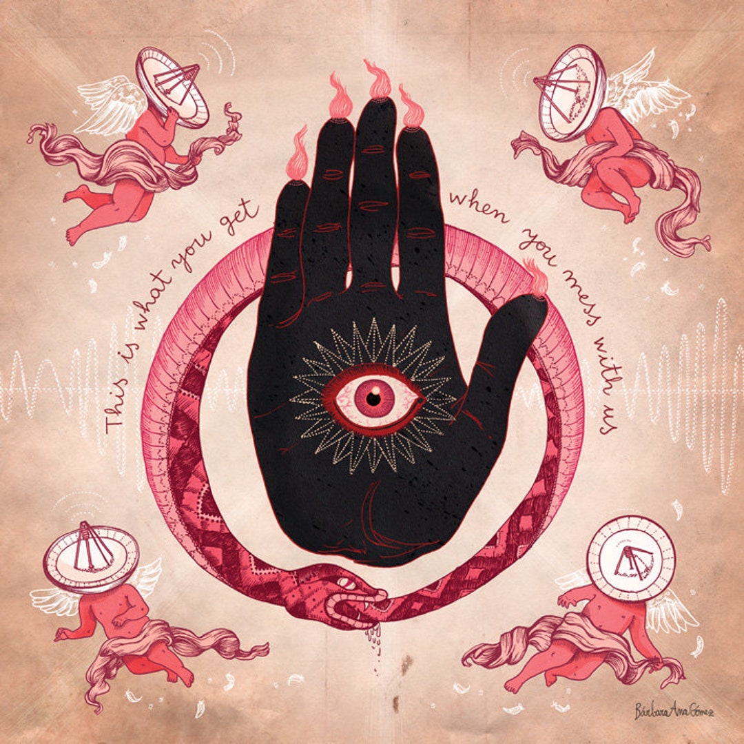 Radiohead Karma Police /// Song-inspired Illustration /// Square Print ...