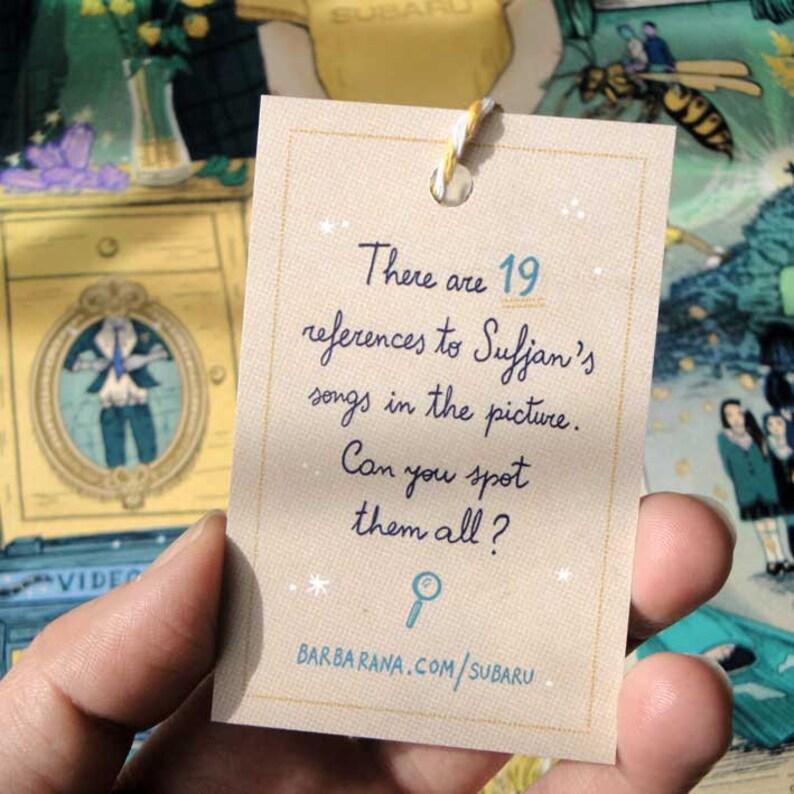 Subaru  Sufjan Stevens' 19 songs featured /// A3 print image 2