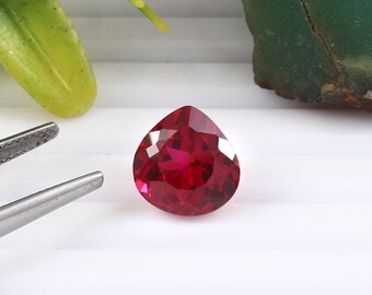 Burmese Pigeon Blood Red Ruby, Heart Faceted Loose Gemstone 4.80 Ct