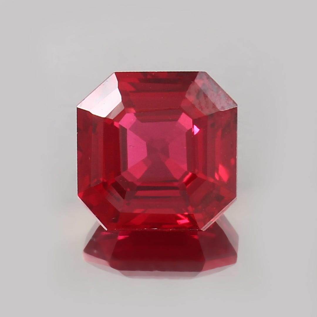 Burmese Pigeon Blood Red Ruby, AAA Flawless Asscher Cut, 8.00 CT - Etsy