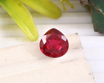 Burmese Pigeon Blood Red Ruby, Heart Shape, 9.60 CT Loose Gemstone