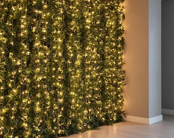 LED-Lichterkette mit Efeu-Motiv – 2 m/5 m/10 m lange künstliche grüne Blätter-Lichterkette für Schlafzimmerwanddekoration, Hochzeitskulisse & Party