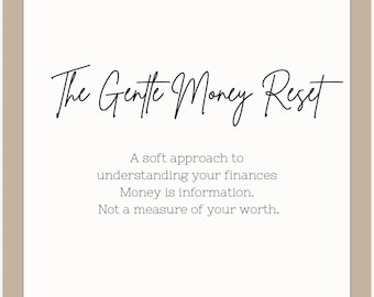 The Gentle Money Reset Digital Planner | Cozy Money Reflection & Simple Spending Tracker | Printable
