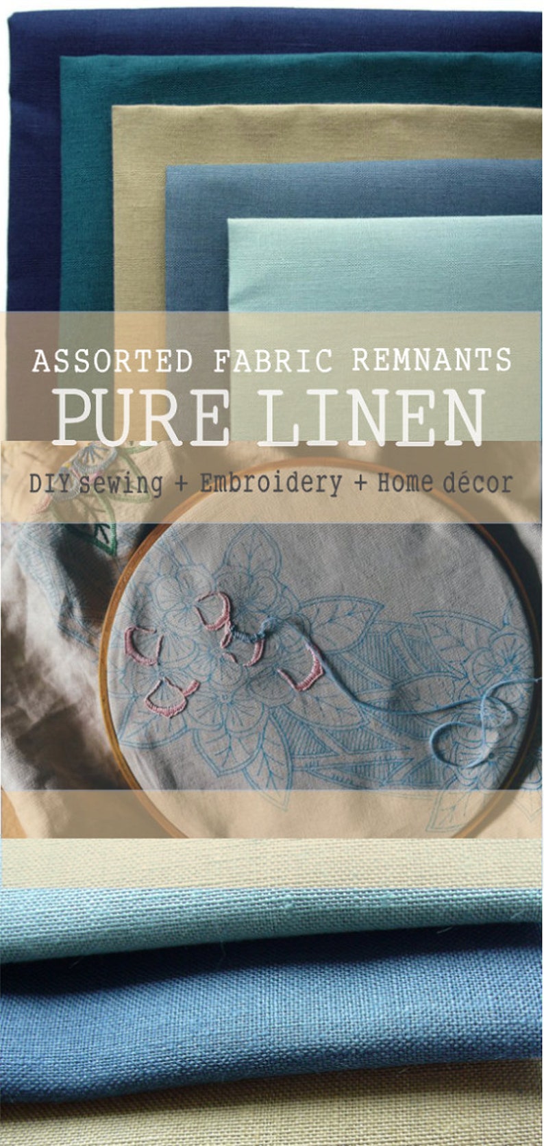 sewing Natural linen remnants for home decor Oatmeal linen fabric off cuts DIY projects; Eco linen beige /& off-white weave linen flax;
