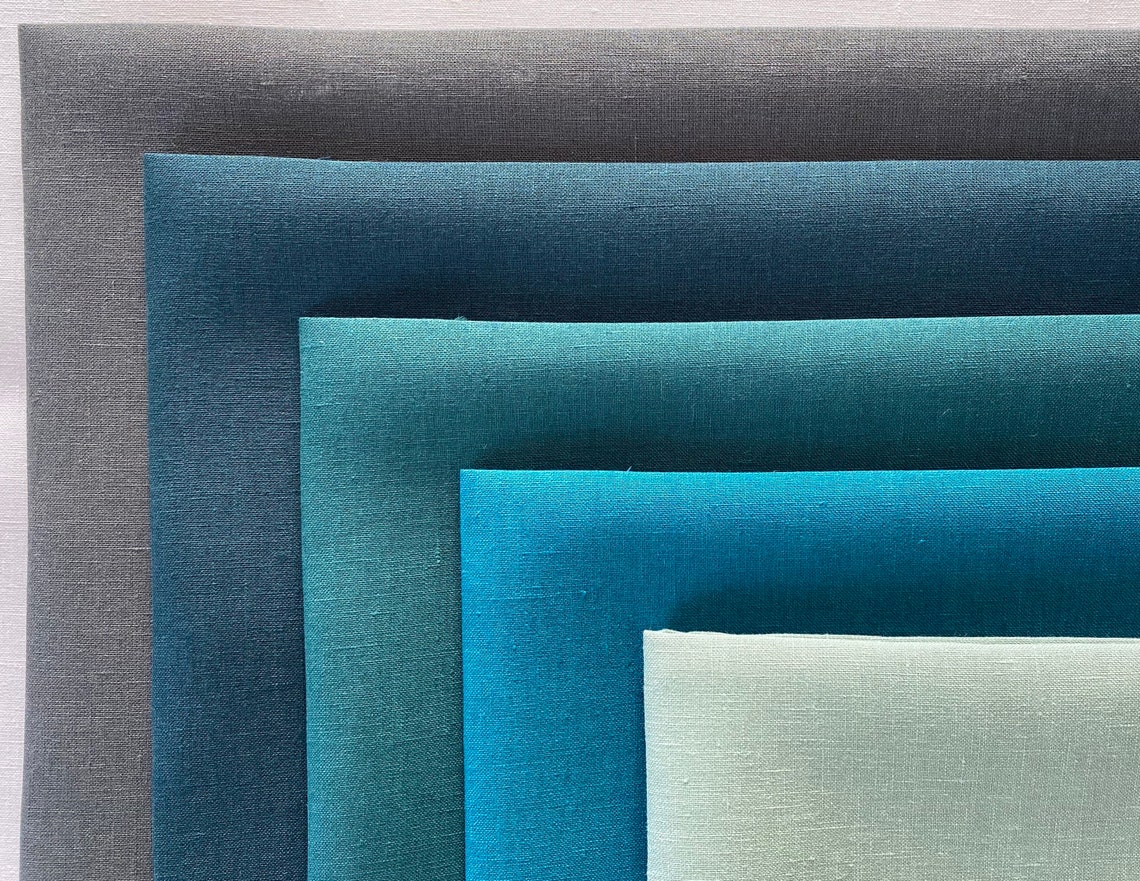 Linen Scrap Bundle High Quality Linen Fabric x5ps. Craft Set Etsy